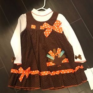 NWT Bonnie Jean Turkey Dress 3T